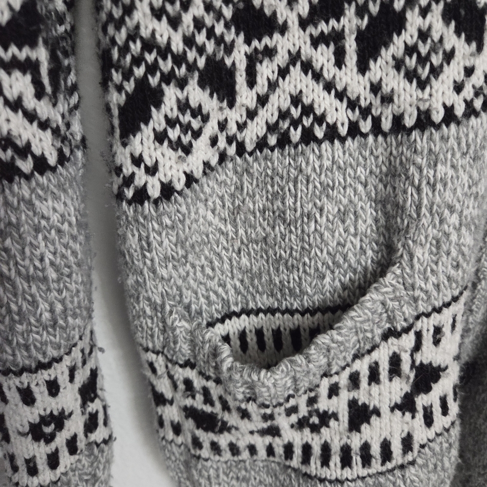 Old Navy Fair Isle shawl collar button-up cardigan sweater Men's Size Large - Picture 3 of 6